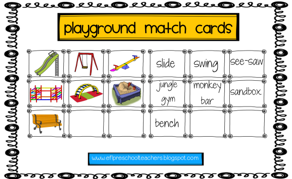 На детской площадке на английском