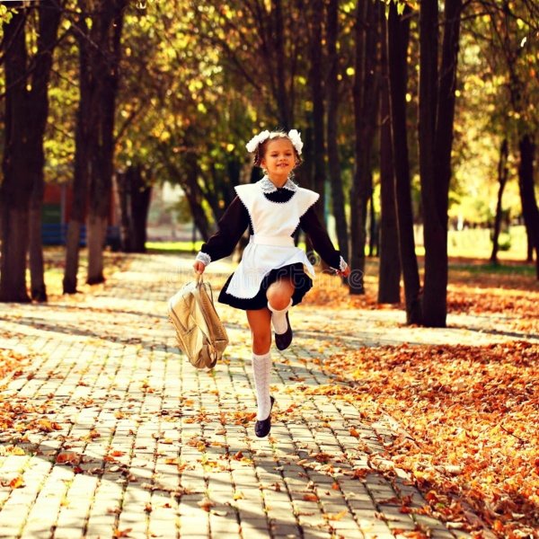 Девочка идет в школу