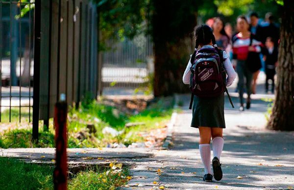 Девочка идет в школу