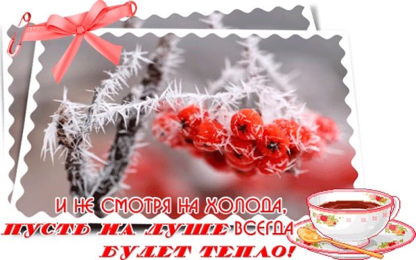 Доброе зимнее утро тепла в душе