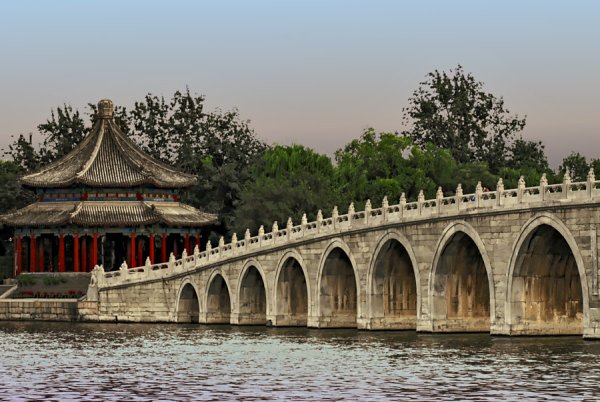 Летний дворец Ихэюань арочный мост Шицикунцяо