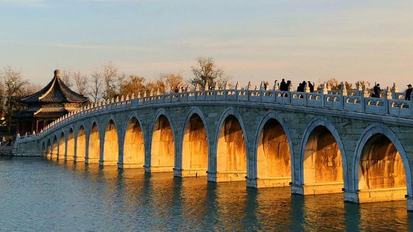 Летний дворец Ихэюань арочный мост Шицикунцяо