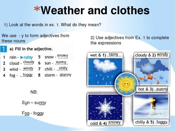Weather английский язык
