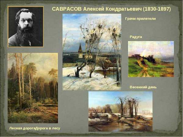 Алексей Саврасов русский художник-пейзажист, передвижник