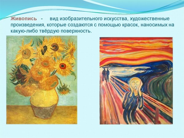 Виды искусства в живописи