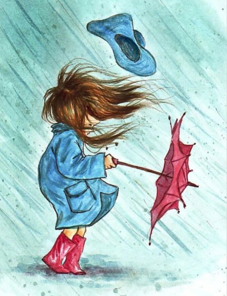 Ветер иллюстрация