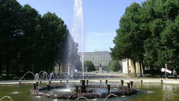 Фонтан Слава в Московском парке Победы