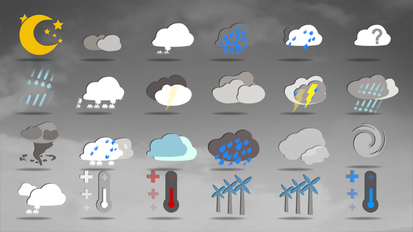 Анимированные погодные иконки