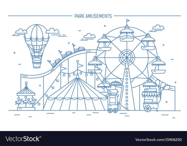 Рисунки аттракционов легкие