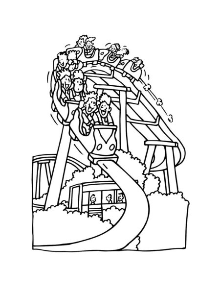 Раскраска аттракционы для детей