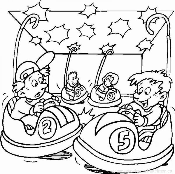 Карусель раскраска