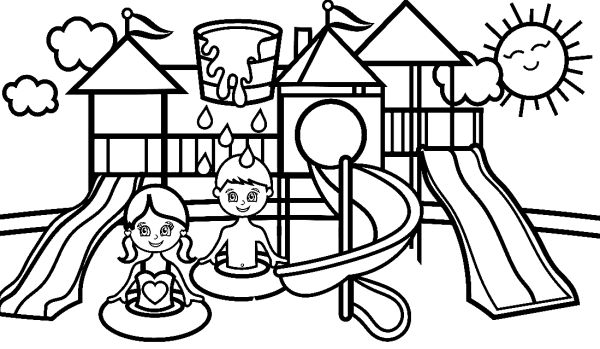 Парк раскраска для детей