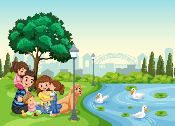 Go to the Park белом фоне
