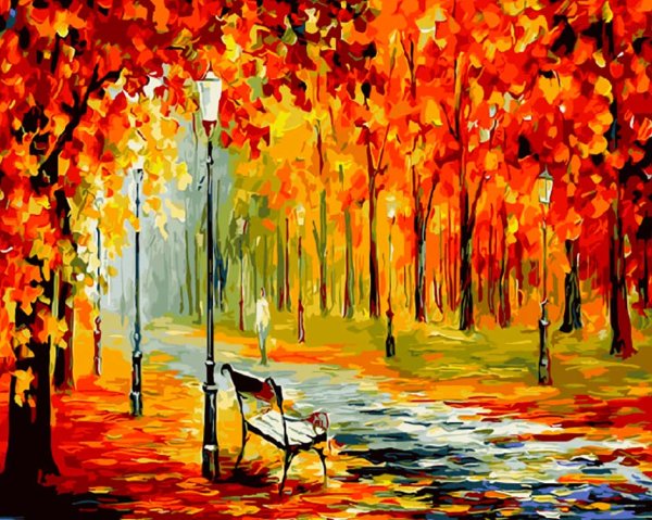 Леонид Афремов картины аллея