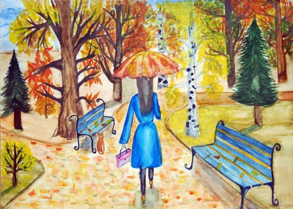 Рисунок осень 5 класс