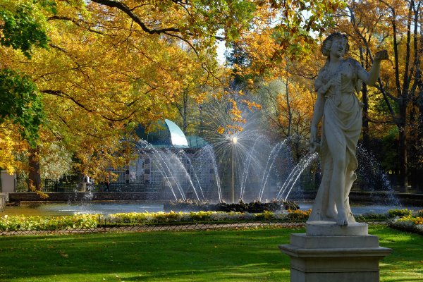 Петергоф фонтаны Золотая осень