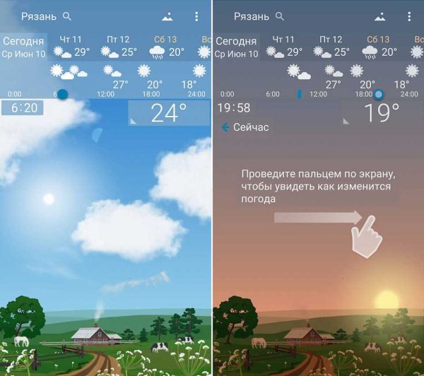 Погода показать на обои