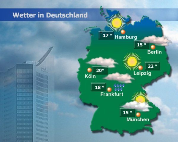 Погодные условия на немецком языке