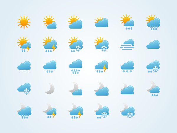 Погодные пиктограммы