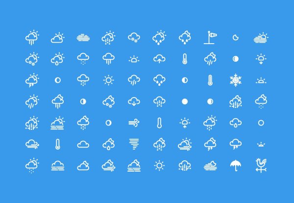 Иконки для погодного приложения