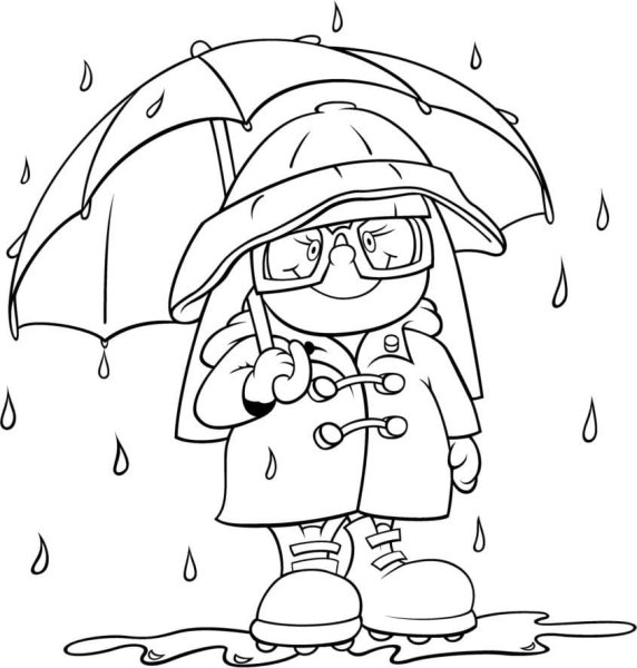 Раскраска дождь