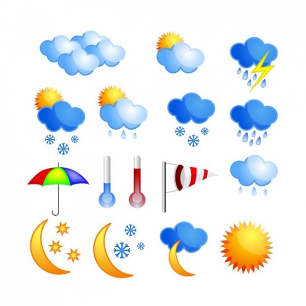 Погодные явления для детей без фона