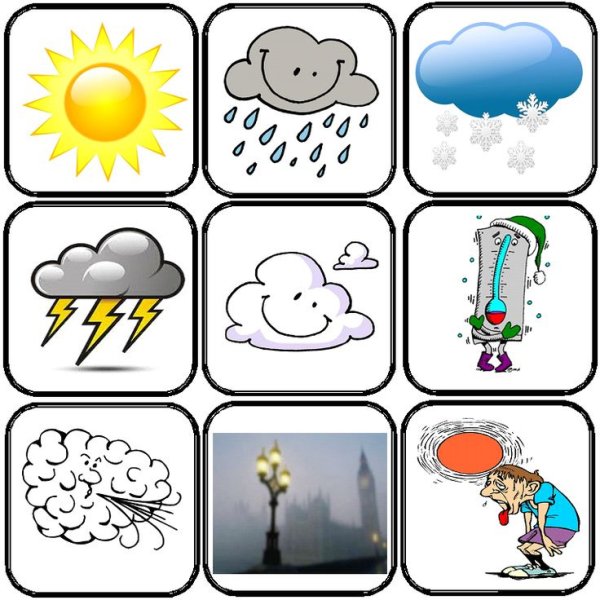Карточки weather для детей