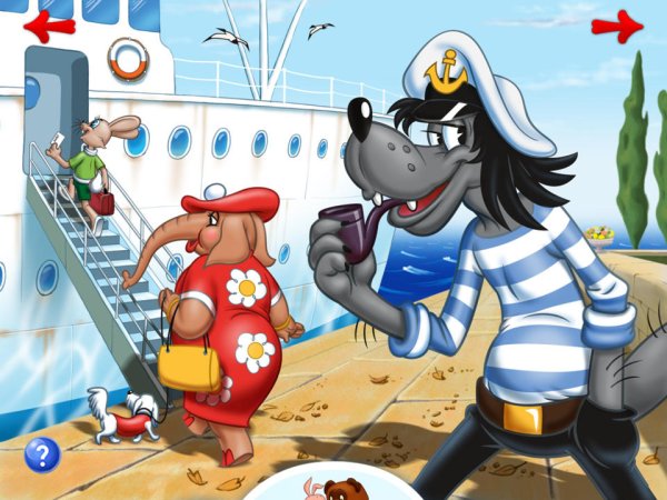 Ну погоди морская прогулка заяц волк и IPAD