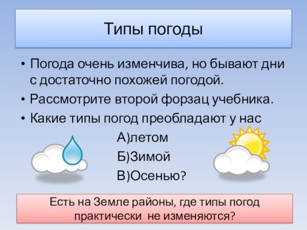 Виды погоды