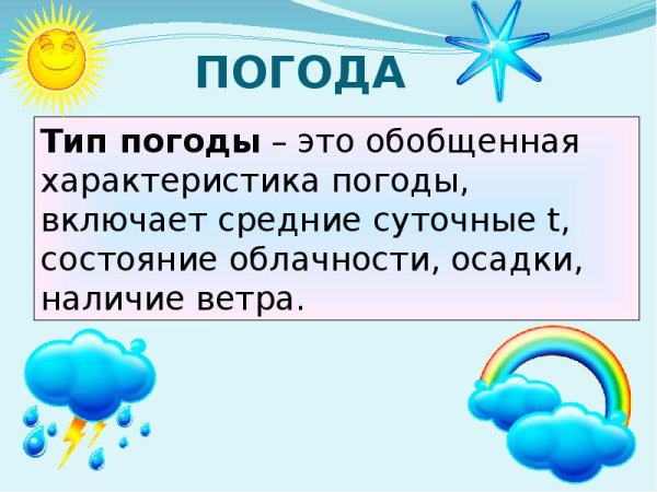 Определить Тип погоды