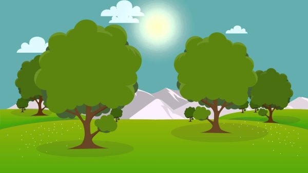 Фон дерево мультяшное