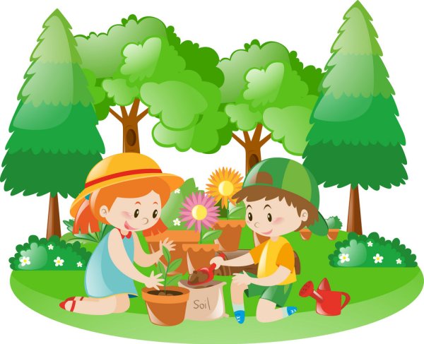 Лес природа для детей клипарт