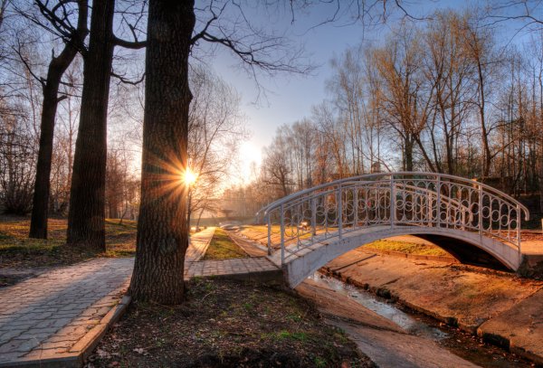 Парк Коломенское мостики