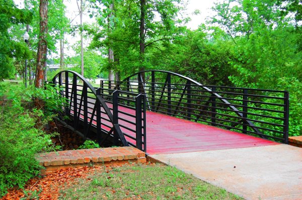 Мостик через ручей Нижний парк Липецк