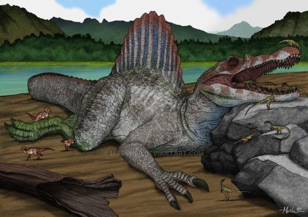 Спинозавр парк Юрского периода 3 арт