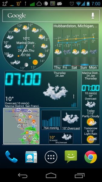 EWEATHER HD виджеты
