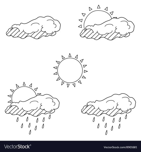 Погодные явления раскраски для детей