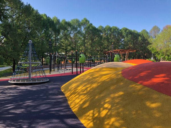 Парк 50 летия октября детские площадки тарзанка