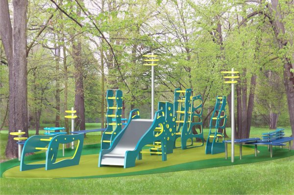 Спортивная зона в парке