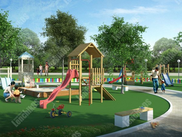 Детская зона в парке