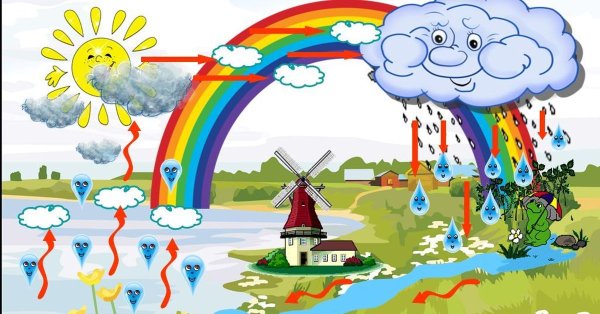 Круговорот воды в природе картинки для детей