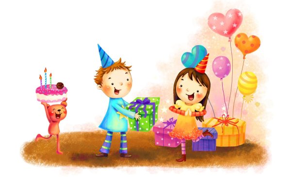 С днём рождения нарисованные картинки