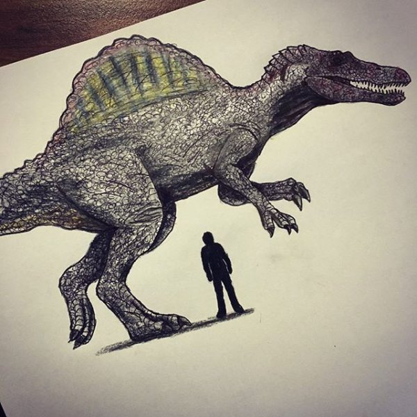 Jurassic World Dinosaurs Art Спинозавр