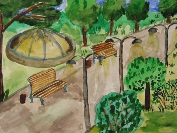 Нарисовать парк