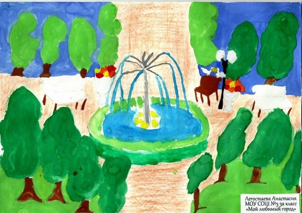 Детские рисунки парк