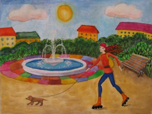 Детские рисунки парк