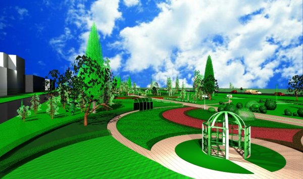 Фон благоустройство территории