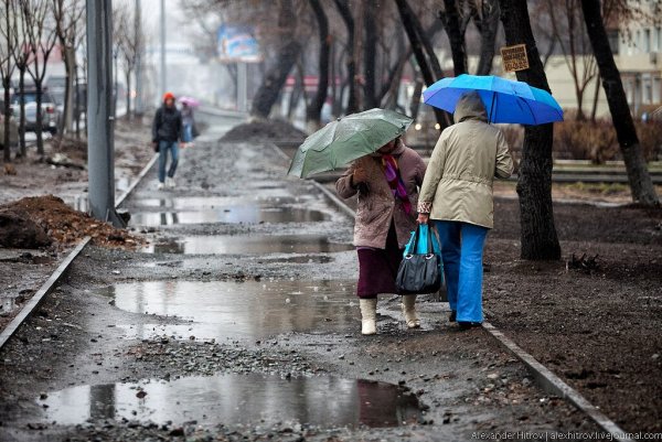 Грязная осень в городе