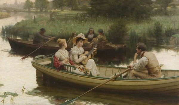 Художник Эдмунд Блэр в лодке