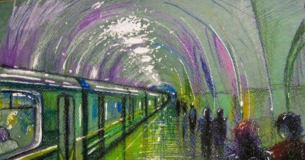 Метро рисунок